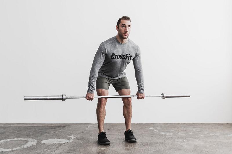 Grey Nobull Crossfit<Sup>®</Sup> Tee Men\'s Long Sleeve | CA A1573H